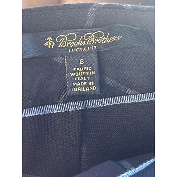 Brooks Brothers | Lucia Fit Blue Plaid Wool Pant Women's Size 6 Like New conditi - Picture 8 of 8